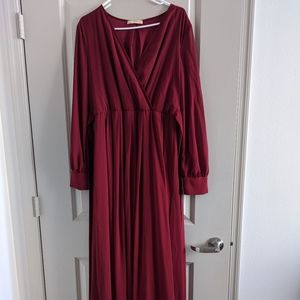 Baltic Born LYDIA BURGUNDY MAXI DRESS